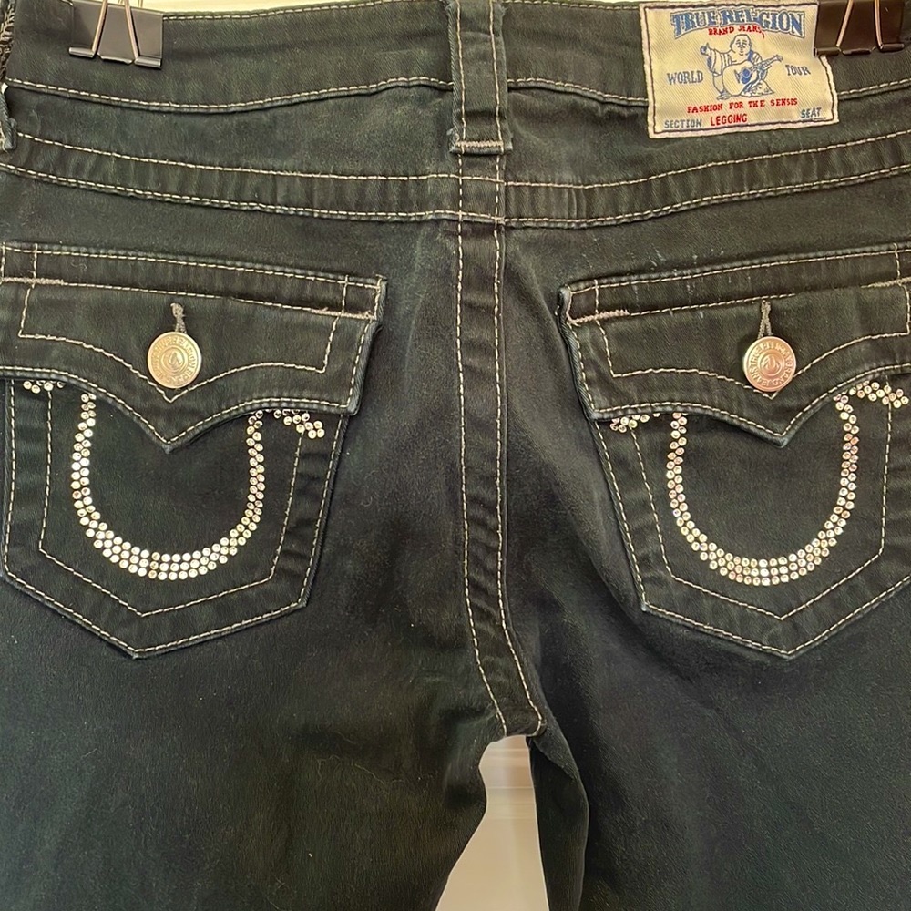 Rhinestone Pocket True Religion Skinny Jeans